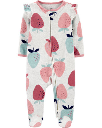 CARTER/'S 1PC SNOW BOARDING MONKEY BOY GIRL FOOTED L//S SLEEPER PAJAMAS 24M